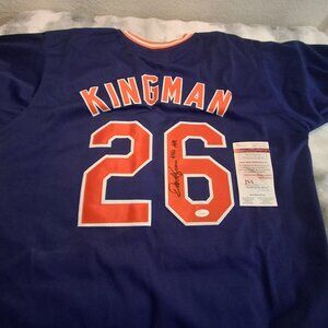 Dave Kingman Autographed New York Mets Custom Jersey Inscribed "442 HR" JSA COA